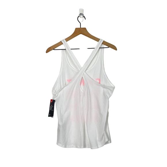 Under Armour White Can’t Slow Me Down Racerback Tank Top Size Medium NWT - Picture 2 of 6
